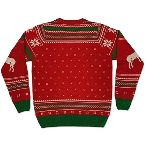 Christmas Vacation Sweater Margot Why Is The Carpet All Wet Todd? Ugly - S / M - Picture 5 of 6